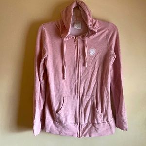 Ivory Ella light pink zip up sweater with hood